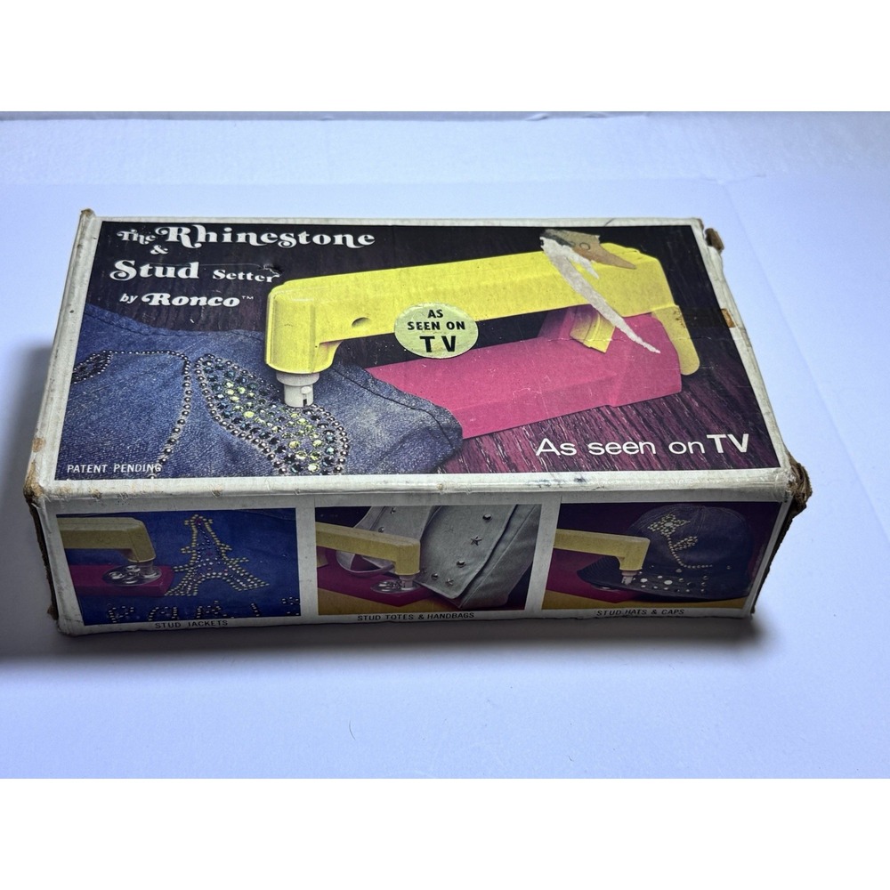Ronco Rhinestone and Stud‎ Setter Kit As Seen on TV Craft Tool Boxed Retro Style